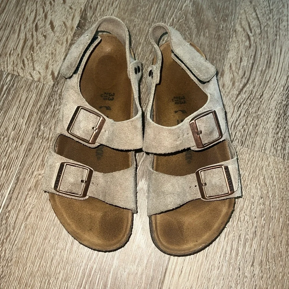 Birkenstock Milano Kids Tan Sandals - Picture 2 of 4